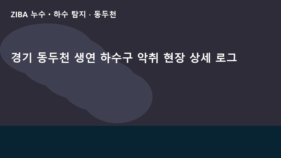 경기 동두천 생연 하수구 악취 현장 상세 로그