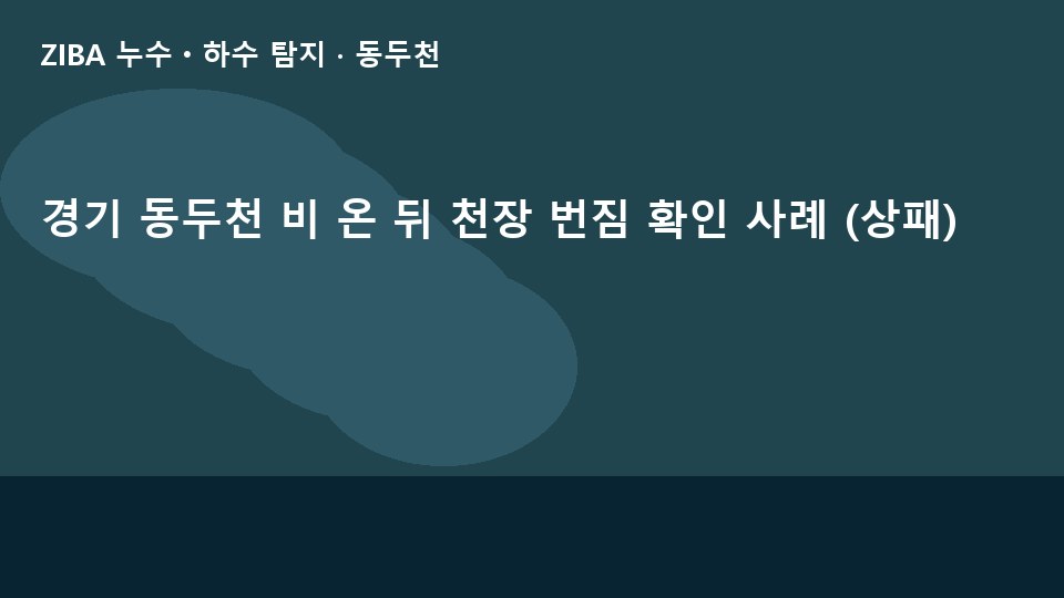 경기 동두천 비 온 뒤 천장 번짐 확인 사례 (상패)