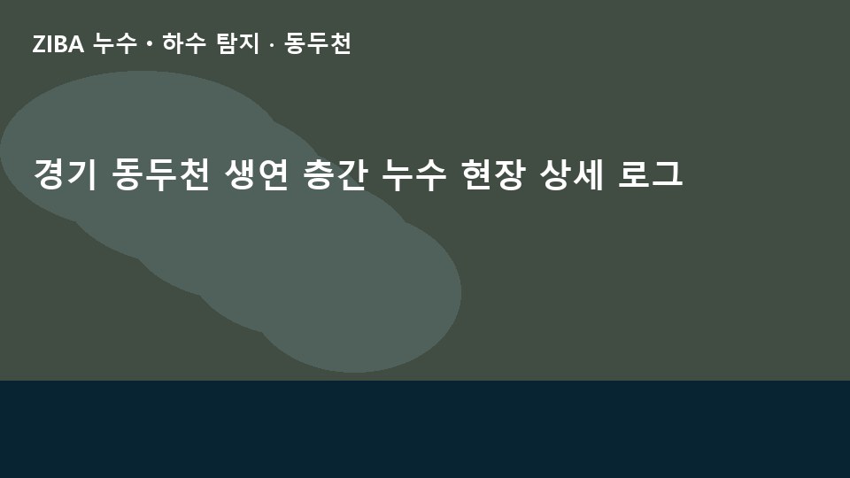 경기 동두천 생연 층간 누수 현장 상세 로그