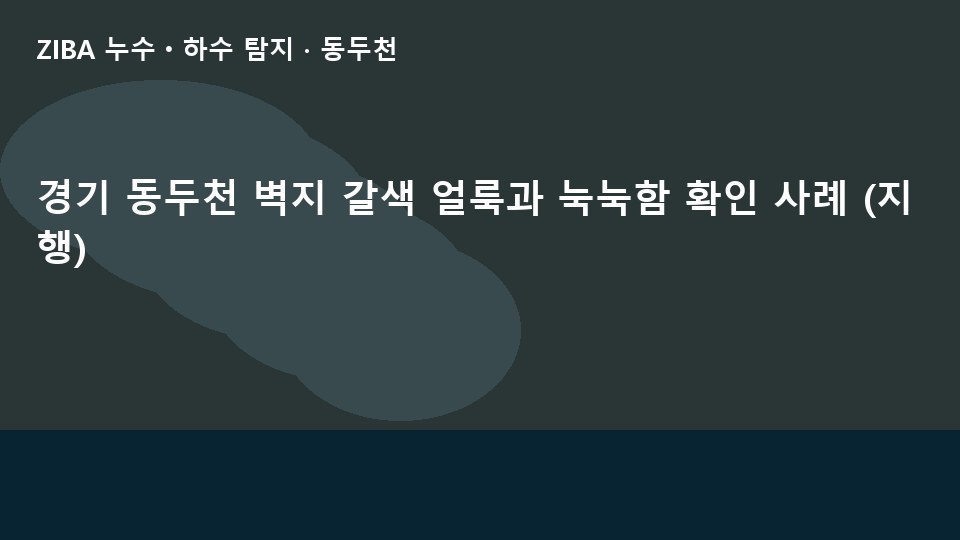 경기 동두천 벽지 갈색 얼룩과 눅눅함 확인 사례 (지행)
